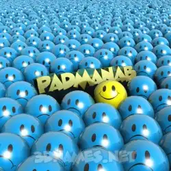 padmanab in Special Smileys style - 3D name wallpaper