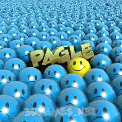 pagle in Special Smileys style - 3D name wallpaper