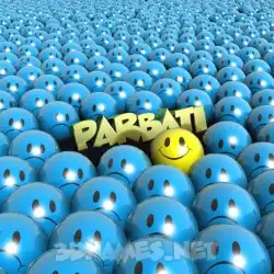 parbati in Special Smileys style - 3D name wallpaper