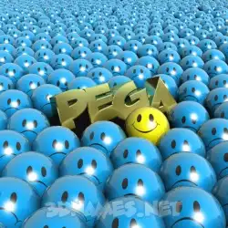 pega in Special Smileys style - 3D name wallpaper