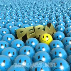 perm in Special Smileys style - 3D name wallpaper