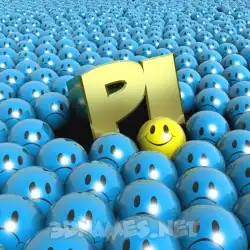 pi in Special Smileys style - 3D name wallpaper