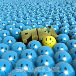 pika in Special Smileys style - 3D name wallpaper