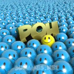 poh in Special Smileys style - 3D name wallpaper