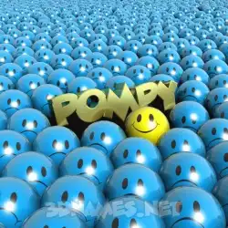 pompy in Special Smileys style - 3D name wallpaper