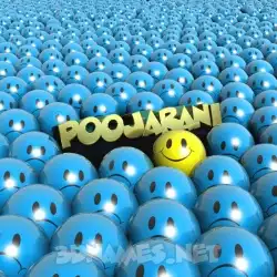 poojarani in Special Smileys style - 3D name wallpaper
