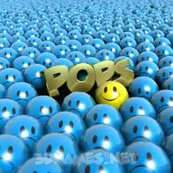 pops in Special Smileys style - 3D name wallpaper