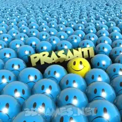 prasanti in Special Smileys style - 3D name wallpaper