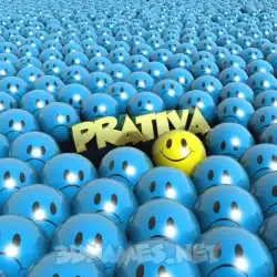 prativa in Special Smileys style - 3D name wallpaper