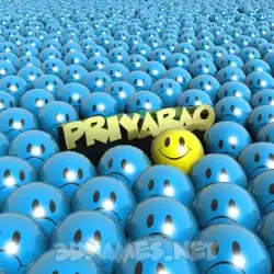 priyarao in Special Smileys style - 3D name wallpaper