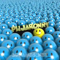 pujaronny in Special Smileys style - 3D name wallpaper