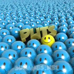 puts in Special Smileys style - 3D name wallpaper