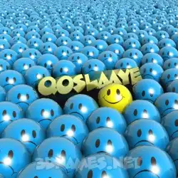 qoslaaye in Special Smileys style - 3D name wallpaper
