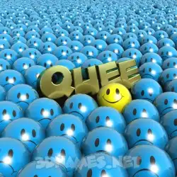 quee in Special Smileys style - 3D name wallpaper