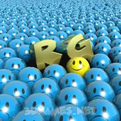r g in Special Smileys style - 3D name wallpaper