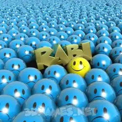 rabi in Special Smileys style - 3D name wallpaper