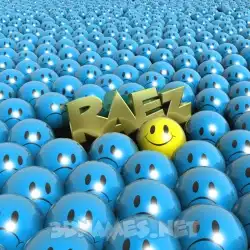 raez in Special Smileys style - 3D name wallpaper
