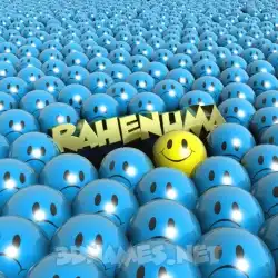 rahenuma in Special Smileys style - 3D name wallpaper