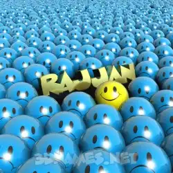 rajjan in Special Smileys style - 3D name wallpaper