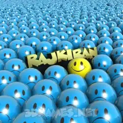 rajkiran in Special Smileys style - 3D name wallpaper