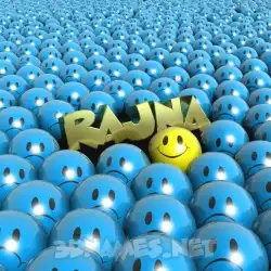 rajna in Special Smileys style - 3D name wallpaper