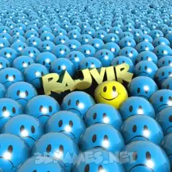 rajvir in Special Smileys style - 3D name wallpaper