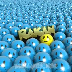 rakan in Special Smileys style - 3D name wallpaper