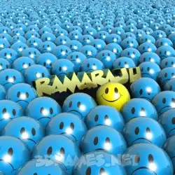 ramaraju in Special Smileys style - 3D name wallpaper