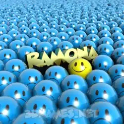ramona in Special Smileys style - 3D name wallpaper