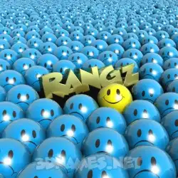 rangz in Special Smileys style - 3D name wallpaper