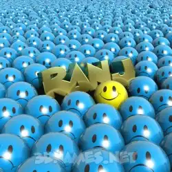 ranj in Special Smileys style - 3D name wallpaper