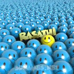rasathi in Special Smileys style - 3D name wallpaper