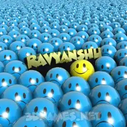 ravyanshu in Special Smileys style - 3D name wallpaper