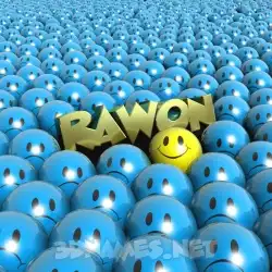 rawon in Special Smileys style - 3D name wallpaper