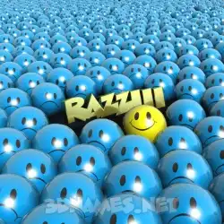 razziii in Special Smileys style - 3D name wallpaper