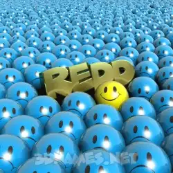 redd in Special Smileys style - 3D name wallpaper