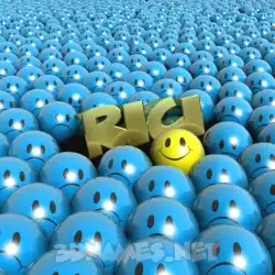 rici in Special Smileys style - 3D name wallpaper