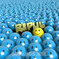 ripul in Special Smileys style - 3D name wallpaper