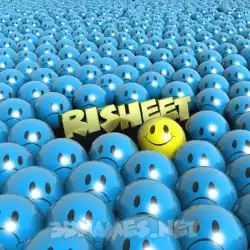 risheet in Special Smileys style - 3D name wallpaper