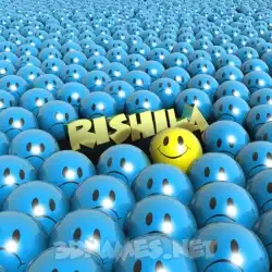rishila in Special Smileys style - 3D name wallpaper