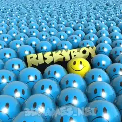 riskyboy in Special Smileys style - 3D name wallpaper