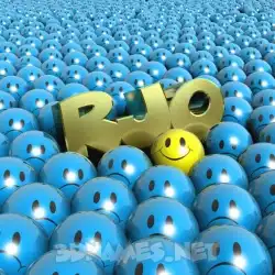 rjo in Special Smileys style - 3D name wallpaper