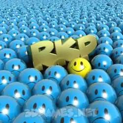 rkp in Special Smileys style - 3D name wallpaper