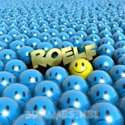 roelf in Special Smileys style - 3D name wallpaper