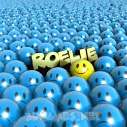 roelie in Special Smileys style - 3D name wallpaper