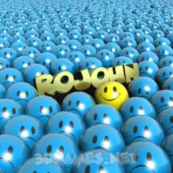 rojohn in Special Smileys style - 3D name wallpaper