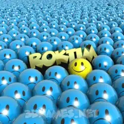 roktim in Special Smileys style - 3D name wallpaper