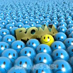 roma in Special Smileys style - 3D name wallpaper