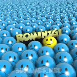 rominzgi in Special Smileys style - 3D name wallpaper