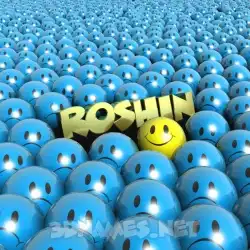 roshin in Special Smileys style - 3D name wallpaper